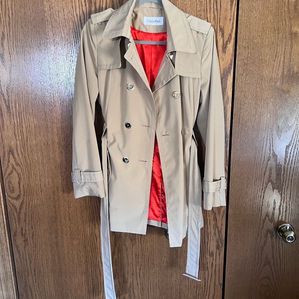 Calvin Klein Women's Tan Trench Coat